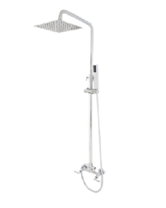 68050 DUCHA CON BARRAL EXTERIOR Y TRANSFERENCIA LAMY CROMO AQUALAF
