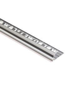 A2080 GUARDACANTO CURVO ALUMINIO ANODIZADO PLATA BRILLO 9X2500MM MOLDUMET