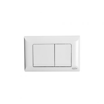 VTA52 Tapa Tecla Doble rectangular para descarga Blanca Ferrum